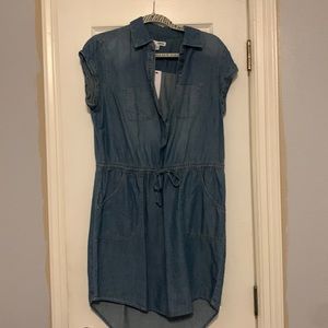 Jean tie waist dress